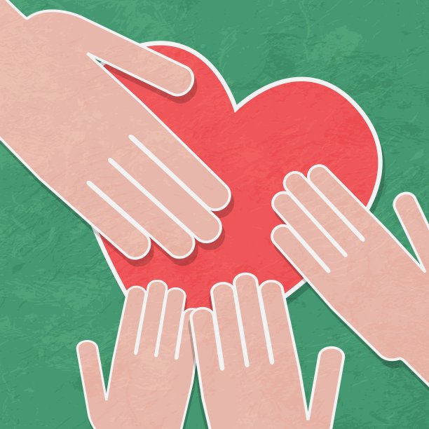 手牵着心慈善的手牵着心图片下载