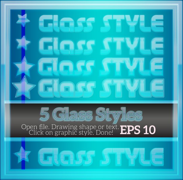 一套透明的玻璃图形风格的设计图片下载