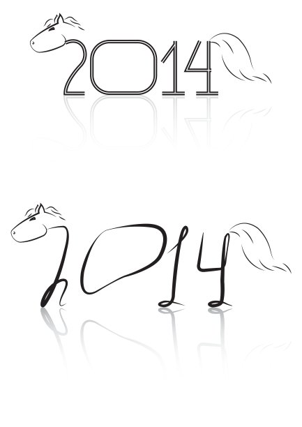 黑色和白色象征着新年图片下载