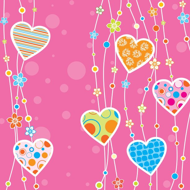 心型贺卡模板图片下载