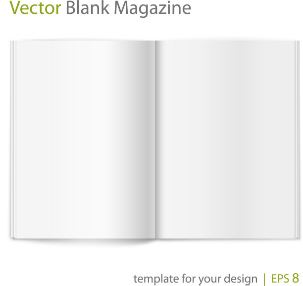 空白杂志上的白色背景模板图片下载