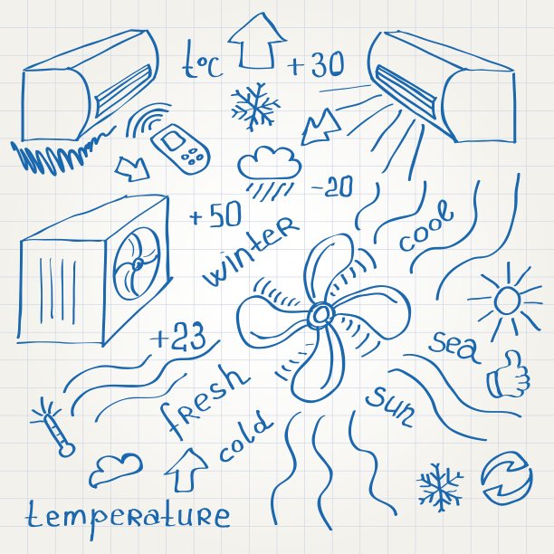 草图冷气机的乐趣图片下载
