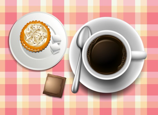 一个带有咖啡饼干和一个图片下载