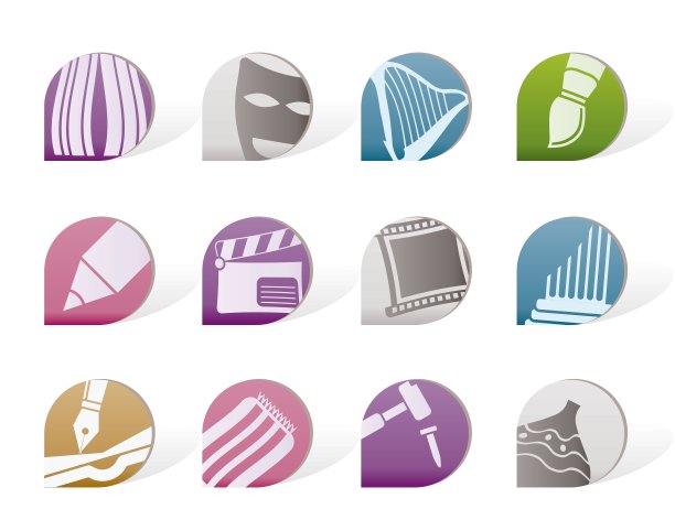 不同类型的艺术图标图片下载