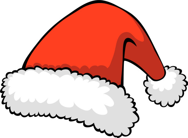 红色的圣诞老人帽图片下载