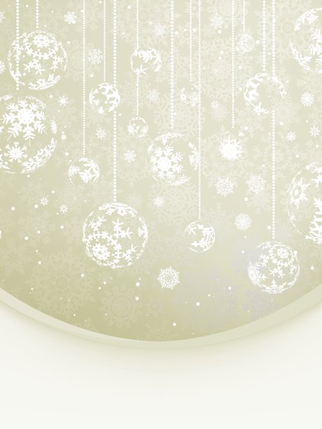 优雅圣诞伴雪花EPS 8图片下载