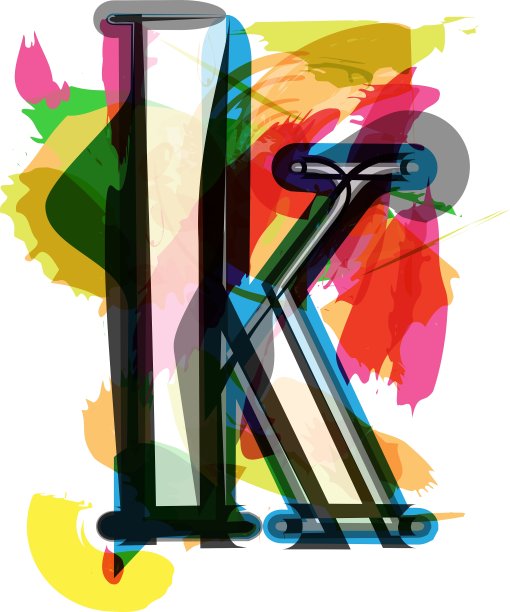 艺术字体-字母k图片下载