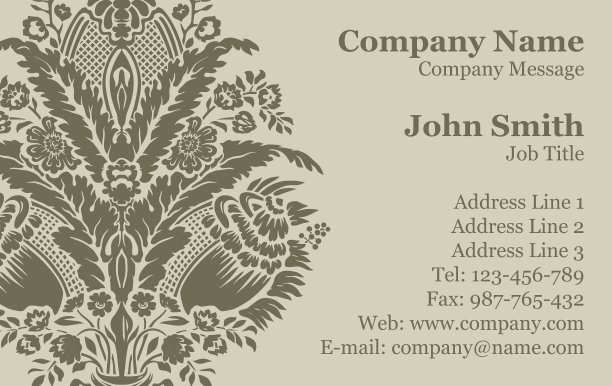 维多利亚时期的大马士革名片图片下载