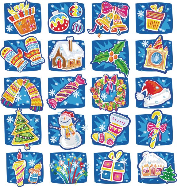 新年和圣诞集图片下载