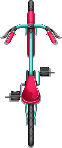 一辆自行车的俯视图图片下载