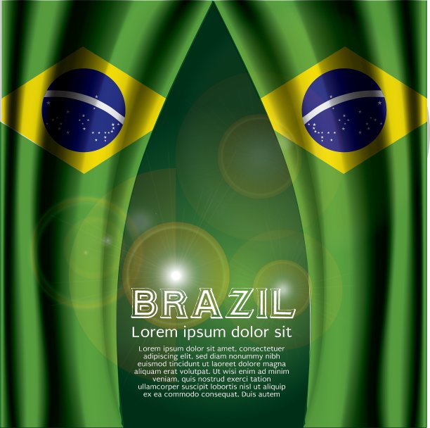巴西国旗窗帘图片下载