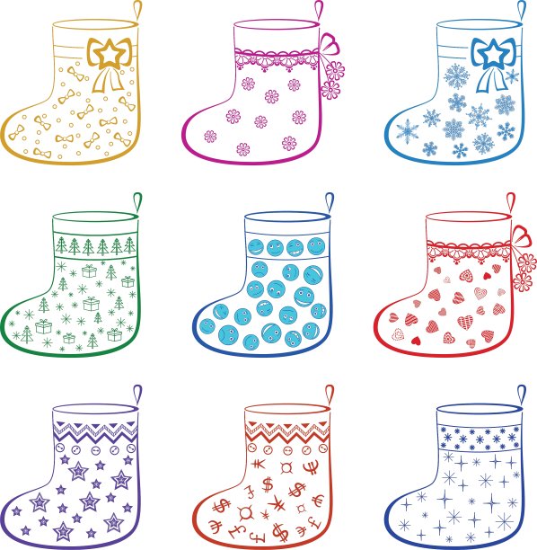 圣诞袜集图片下载
