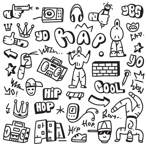 说唱舞曲-涂鸦图片下载