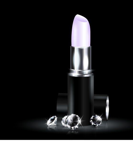 黑色和结晶体的口红图片下载