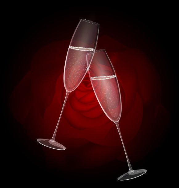 两个香槟图片下载