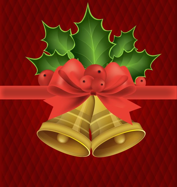 圣诞背景配圣诞钟声图片下载