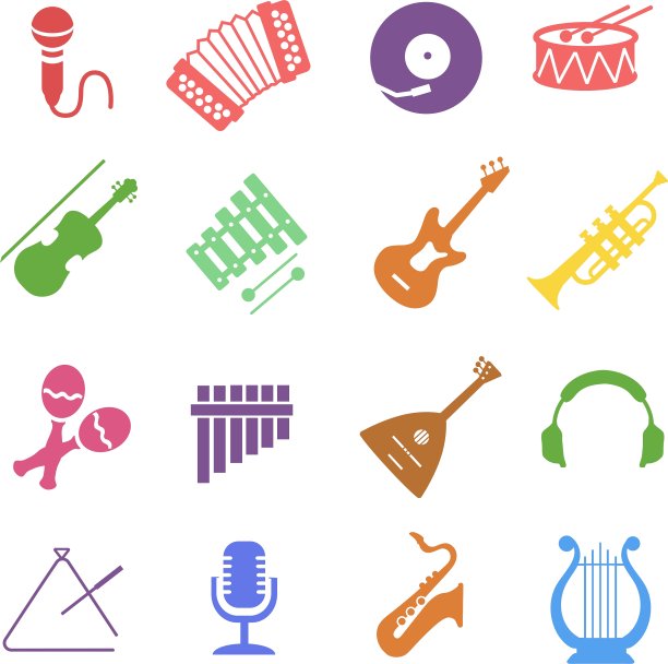 乐器图标集图片下载