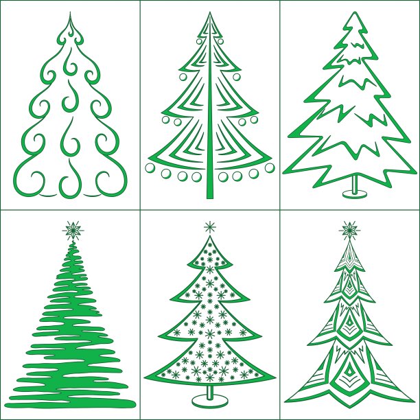 圣诞树集图片下载