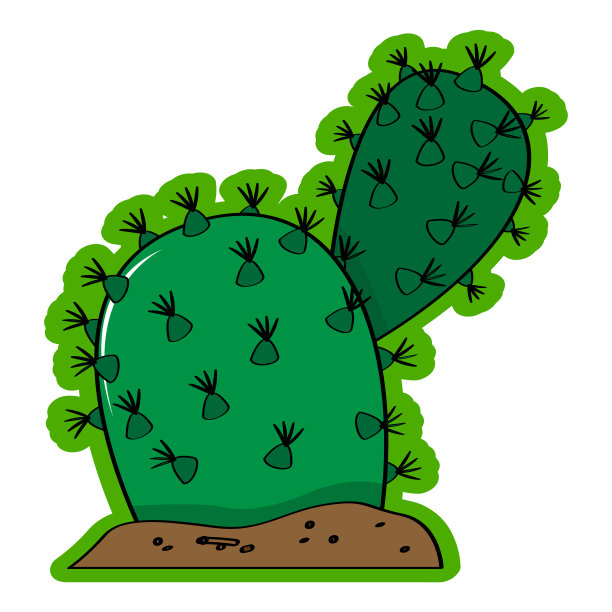 贴纸的仙人掌图标图片下载