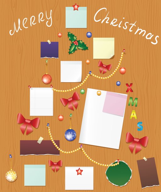 板与小蝴蝶结冬青浆果和邮政图片下载