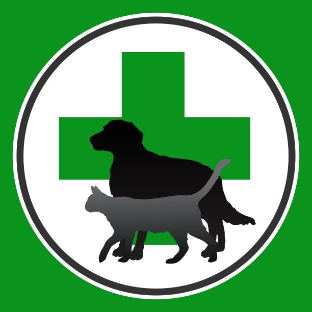 兽医标志与狗和猫图片下载