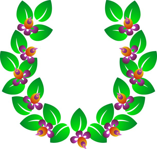 绿色花环图片下载