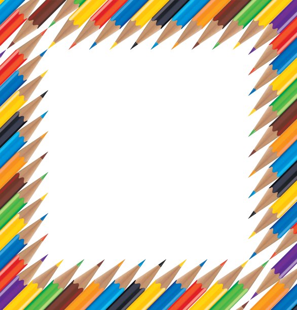 彩色铅笔框图片下载