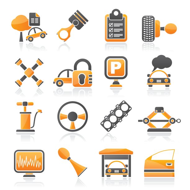 汽车零部件和服务图标图片下载