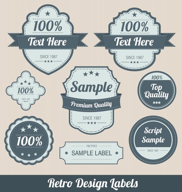 复古的标签图片下载