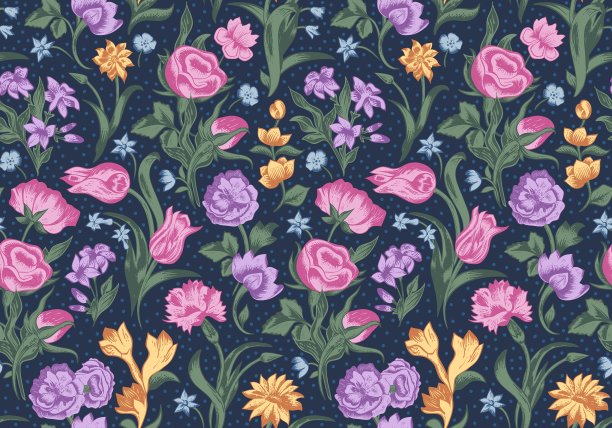 花卉和装饰背景图片下载