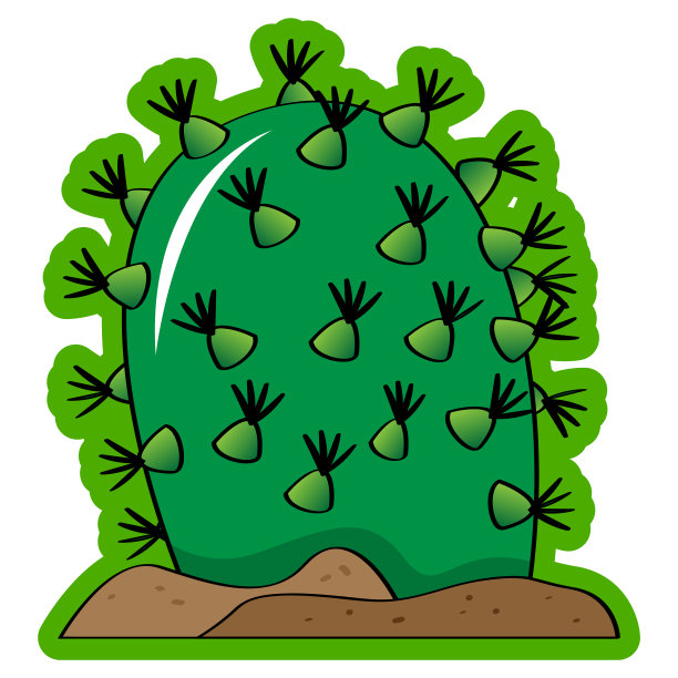 贴纸的仙人掌图标图片下载