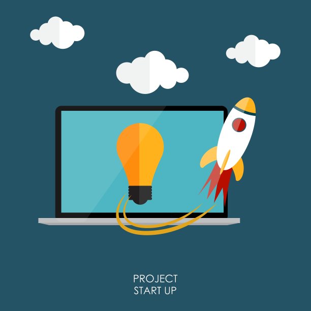 快速启动平面概念图片下载