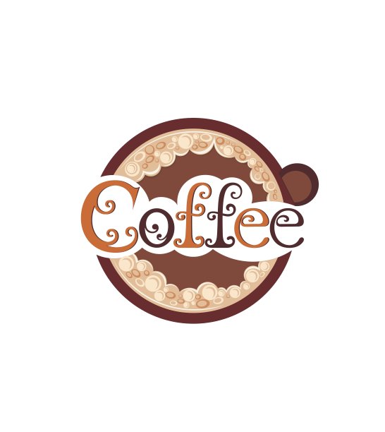 带有咖啡杯的海报图片下载