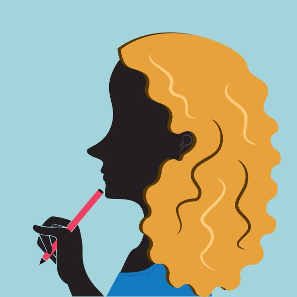 女人拿着钢笔图片下载