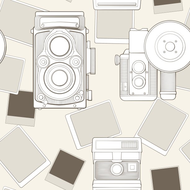 复古无缝模式与相机图片下载