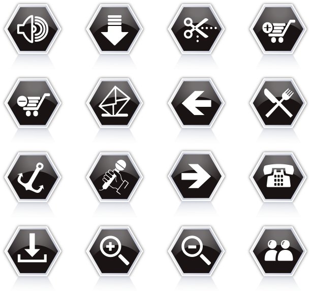 饮食和健身主题图标设置图片下载