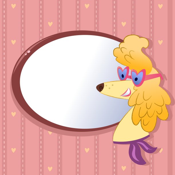 贺卡与时尚狗图片下载