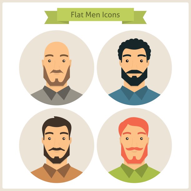 扁平人人物圈图标集图片下载