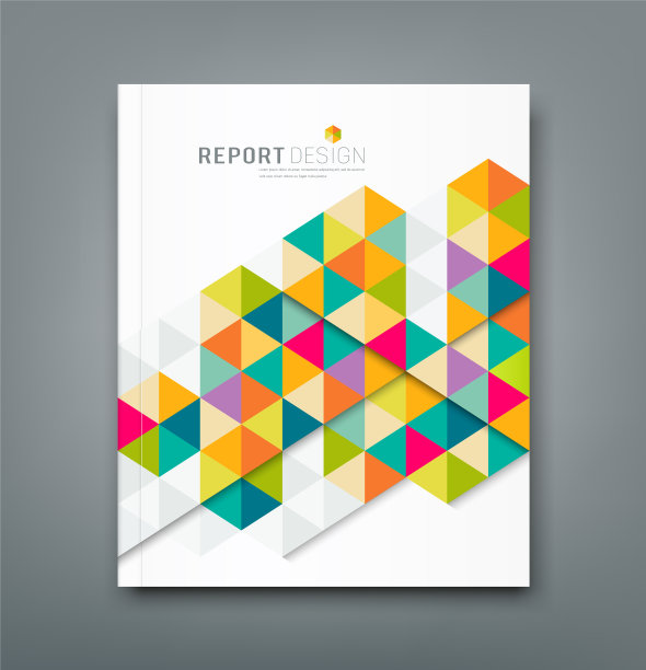 封面报告抽象彩色几何模板图片下载