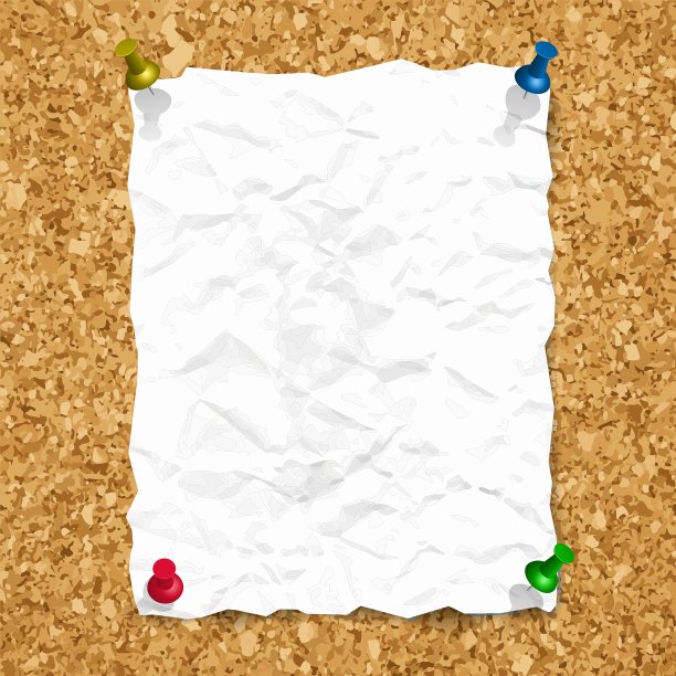 纸被揉皱后就粘上了软木纹理图片下载