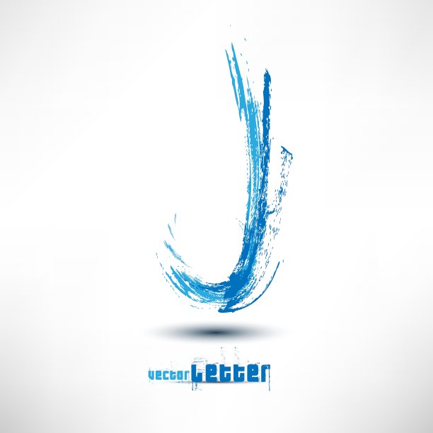 手绘字母Grunge波浪图片下载