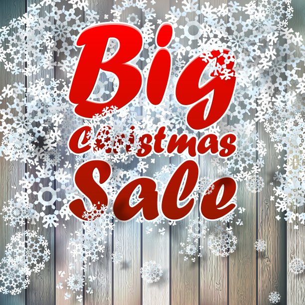 圣诞节雪花大减价图片下载