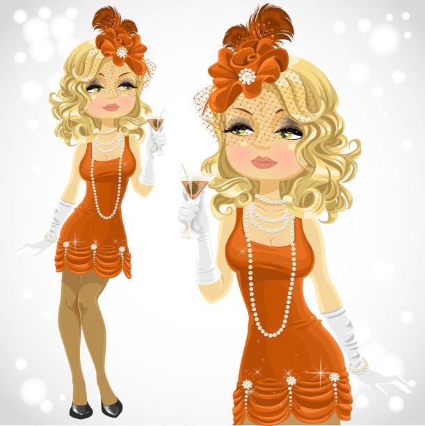 复古漂亮的女孩图片下载