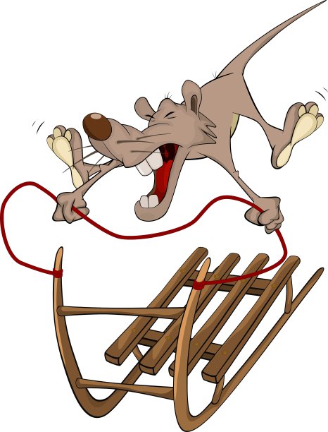 老鼠和雪橇图片下载