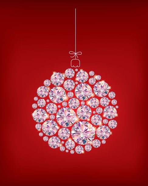 钻石的圣诞球图片下载