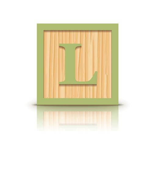 字母L木制字母表块图片下载
