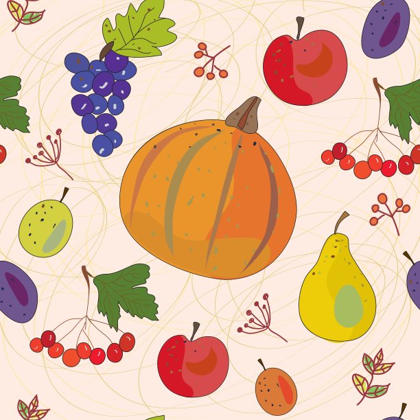 蔬菜水果秋色无痕图片下载