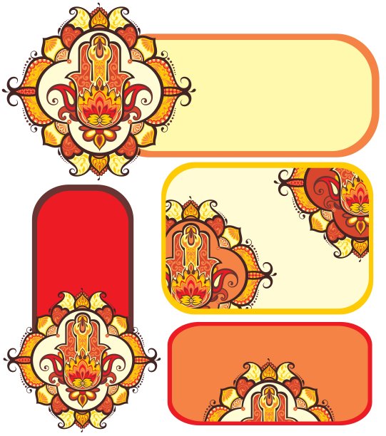 带有民族装饰的哈姆萨手套图片下载