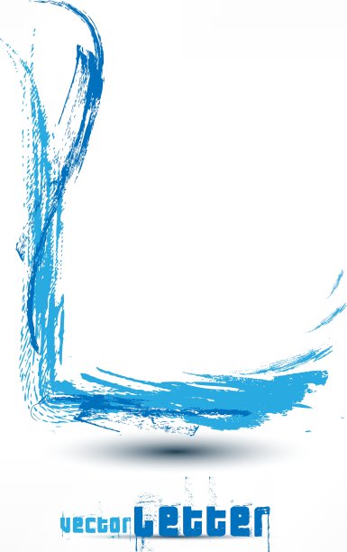 手绘字母Grunge波浪图片下载