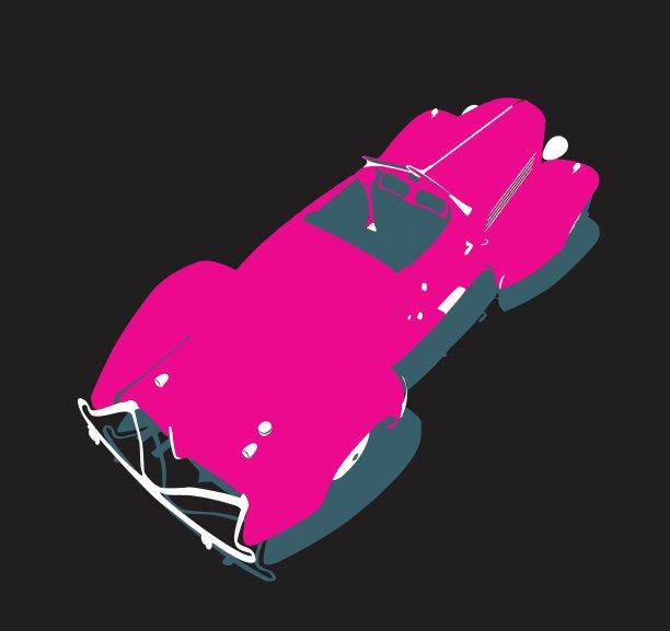 魅力轿车后视图图片下载